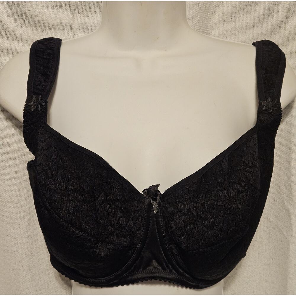 NEW $44 Frugue BLACK Underwire padded Balconette Support Lace Bra Size US 36 H